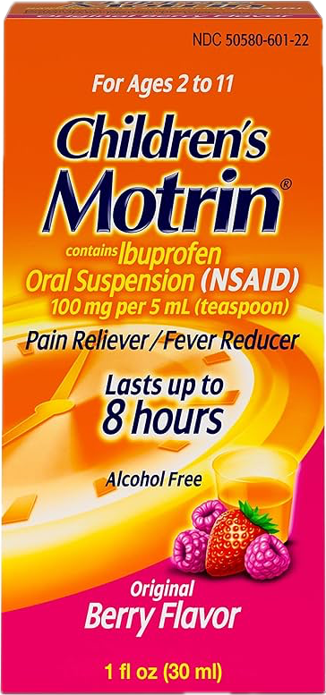Motrin Children's Ibuprofen Suspension 100 mg per 5 mL